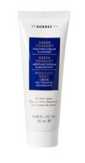 Korres Greek Yoghurt Foaming Cream Cleanser Αφρώδης Κρέμα Καθαρισμού με Γιαούρτι 20ml