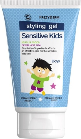 FrezyDerm Sensitive Kids Hair Styling Gel for Boys Απαλό Τζελ Μαλλιών για Αγόρια που Θρέφει την Τρίχα 100ml