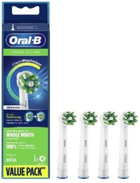 Oral-B Cross Action Ανταλλακτικές Κεφαλές για Ηλεκτρικές Οδοντόβουρτσες 3+1τμχ