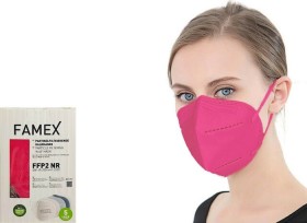 Famex Mask FFP2 NR Μάσκα Προστασίας Φούξια 1τμχ