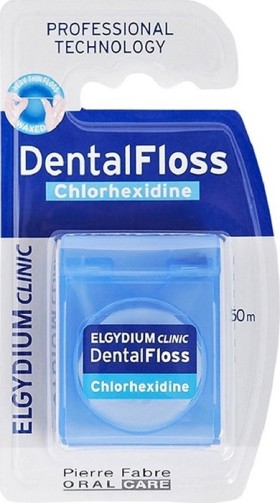 Elgydium Dental Floss Οδοντικό Νήμα με Χλωρεξιδίνη 50m