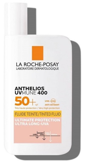 La Roche Posay Anthelios UVMune 400 Invisible Fluid Tinted spf50+ Αντηλιακό Προσώπου Με Χρώμα 50ml