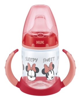 Nuk First Choice Learner Bottle Disney Εκπαιδευτικό Μπιμπερό με Δείκτη Ελέγχου Θερμοκρασίας Κόκκινο Minnie 6-18m 150ml