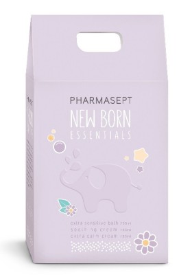 Pharmasept New Born Πακέτο Extra Sensitive Bath 250ml & Soothing Cream 150ml & Extra Calm Cream 150ml