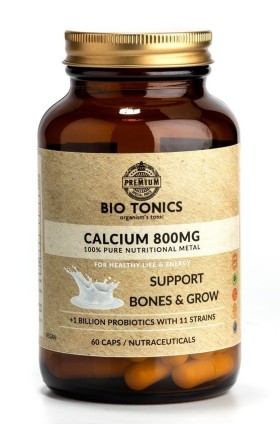 Bio Tonics Calcium Support Bones And Grow Ασβέστιο Για Την Υγιή Ανάπτυξη Οστών Και Δοντιών 800mg 60caps