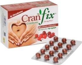 Uni-Pharma Cranfix Cranberry Συμπλήρωμα Διατροφής για Ουρολοιμώξεις 60Caps