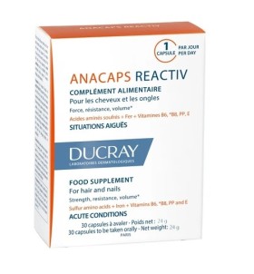 Ducray Anacaps Reactiv Συμπλήρωμα Διατροφής Για Τα Μαλλιά 30caps