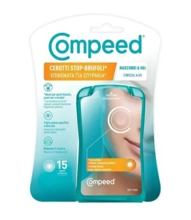 Compeed Επιθέματα Καθαρισμού για Σπυράκια Επιθέματα Προσώπου για Καθαρισμό, Κάλυψη & Προστασία από τον Ήλιο 15 Τεμάχια