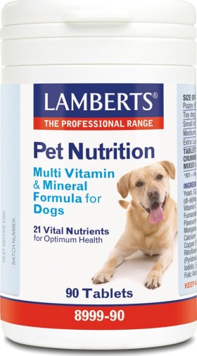 Lamberts Pet Nutrition Multi Vitamin & Mineral Formula For Dogs Πολυβιταμίνες Σκύλου 90tabs