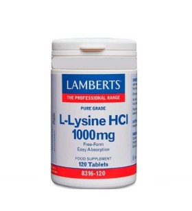 Lamberts L-Lysine 1000mg Συμπλήρωμα Διατροφής Λυσίνη 120Tabs