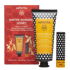 Apivita Winter Wonders Honey Κρέμα Χεριών με Μέλι 50ml και Lip Care Μέλι για Θρέψη Χειλιών 1 τεμ