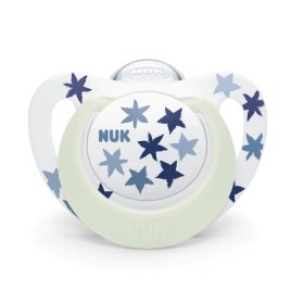 NUK Star Night Πιπίλα Σιλικόνης Μπλε 18-36m 1τμχ