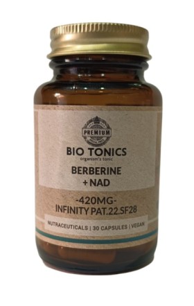 Bio Tonics Berberine + NAD 420mg Συμπλήρωμα για Απώλεια Βάρους 30 vegan κάψουλες