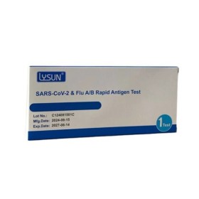 Lysun Sars Cov-2 & Flu A/B 1Τμχ Διαγνωστικό Τεστ Ταχείας Ανίχνευσης Αντιγόνων Covid-19 & Γρίπης Με Ρινικό Δείγμα