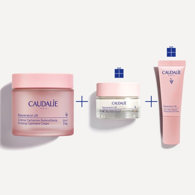 Caudalie Promo Resveratrol Lift Set με Cashmere Day Cream 50ml+Night Cream 15ml+Eye Cream 5ml