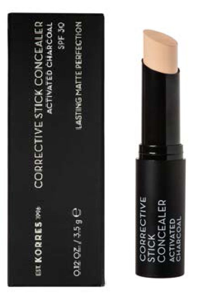 Korres Corrective Concealer SPF30 Διορθωτικό Concealer ACS1 με Ενεργό Άνθρακα Για την Κάλυψη των Ατελειών & Ματ Αποτέλεσμα 3.5g