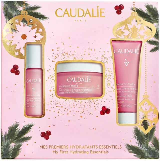 Caudalie Vinosource-Hydra Promo Grape Water Gel Moisturizer Κρέμα Προσώπου 50ml & S.O.S. Serum 10ml & Moisturizing Mask 15ml