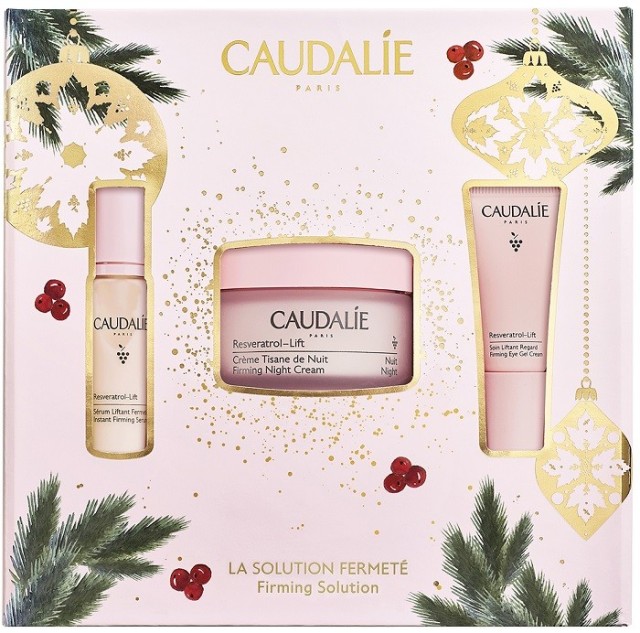 Caudalie Resveratrol-Lift Promo Firming Night Cream 50ml & Instant Lifting Serum 10ml & Firming Eye Gel Cream 5ml