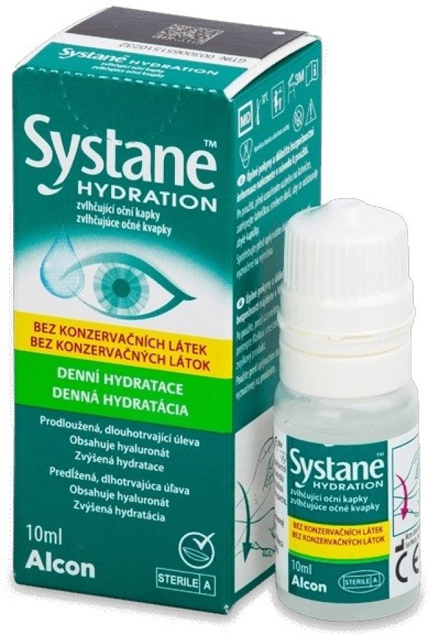 Alcon Systane Hydration Eye Drops Λιπαντικές Οφθαλμικές Σταγόνες για Καθημερινή Ενυδάτωση 10ml