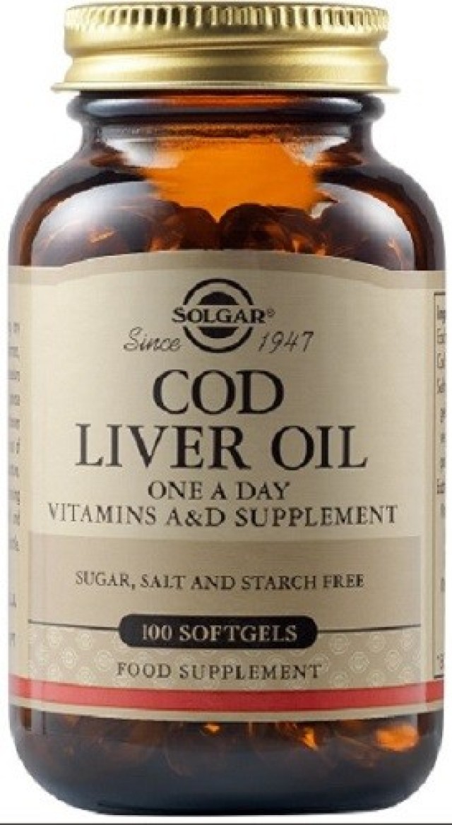 Solgar Cod Liver Oil Μουρουνέλαιο 100Gels