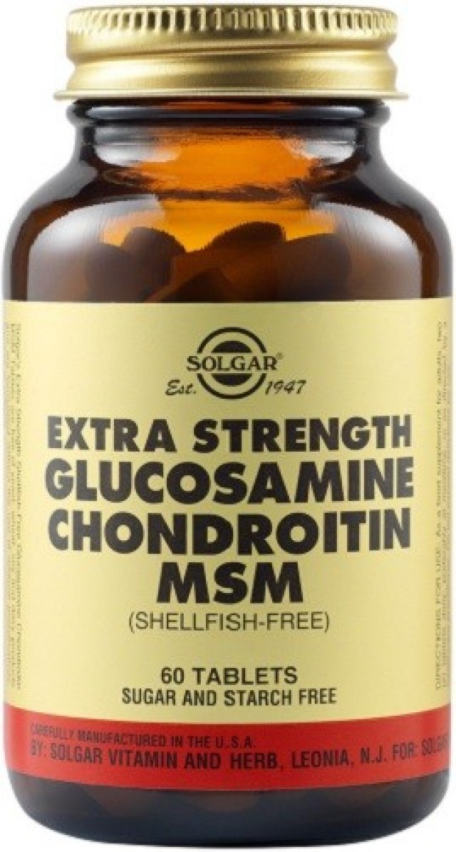 Solgar Extra Strength Glucosamine Chondroitin MSM 60Tabs