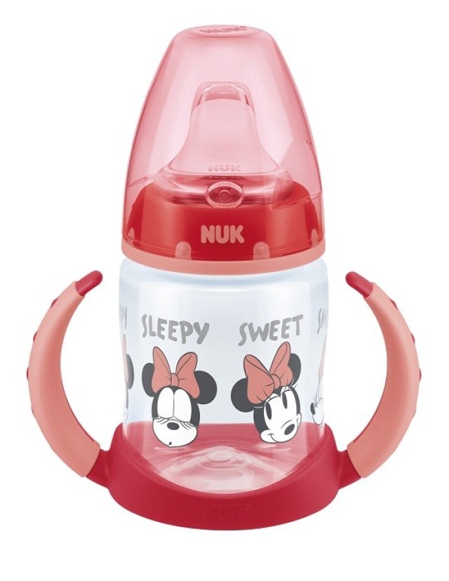 Nuk First Choice Learner Bottle Disney Εκπαιδευτικό Μπιμπερό με Δείκτη Ελέγχου Θερμοκρασίας Κόκκινο Minnie 6-18m 150ml