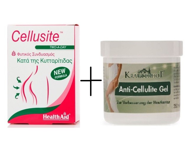 Cellusite promo 1 Health aid Cellusite 60 caps+Krauterhof Cellusite Gel 250ml