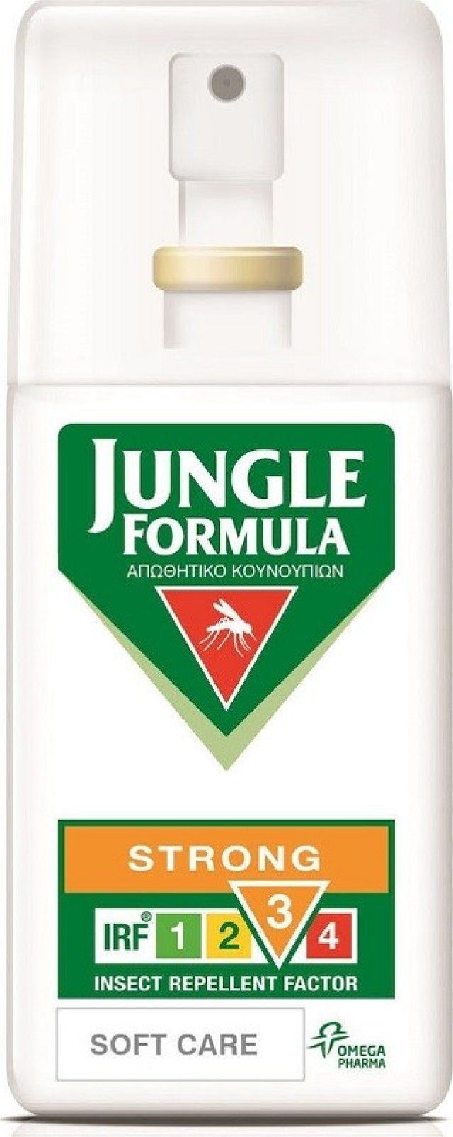 Omega Pharma Jungle Formula Strong Spray Soft Care Εντομοαπωθητικό Spray Χωρίς Άρωμα με IRF3 για Παιδιά 3+ Ετών & Ενήλικες 75ml
