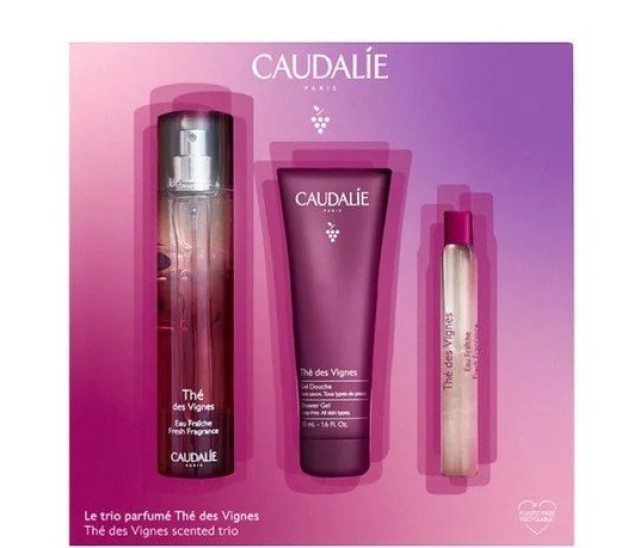 Caudalie Le Trio Parfume The des Vignes Γυναικείο Άρωμα 50ml & Shower Gel 50ml &  The des Vignes Γυναικείο Άρωμα 10ml