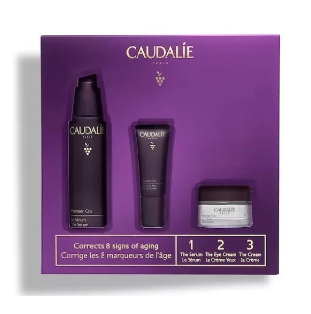 Caudalie Promo Premier Cru The Serum Ορός Ολικής Αντιγήρανσης 30ml & Δώρο Κρέμα Ματιών 5ml & Κρέμα Προσώπου 15ml