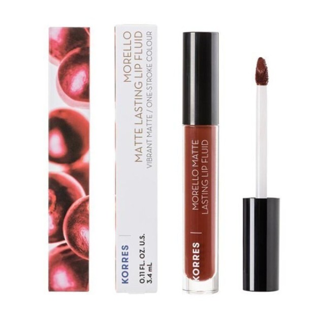 Korres Morello Matte Lasting Lip Fluid Υγρό Κραγιόν Μεγάλης Διάρκειας 60 Chestnut 3.4ml