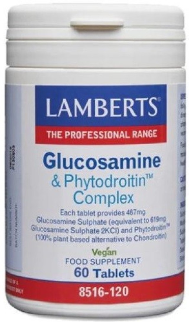 Lamberts Glucosamine & Phytodroitin Complex Συμπλήρωμα για την Υγεία των Αρθρώσεων 60Tabs