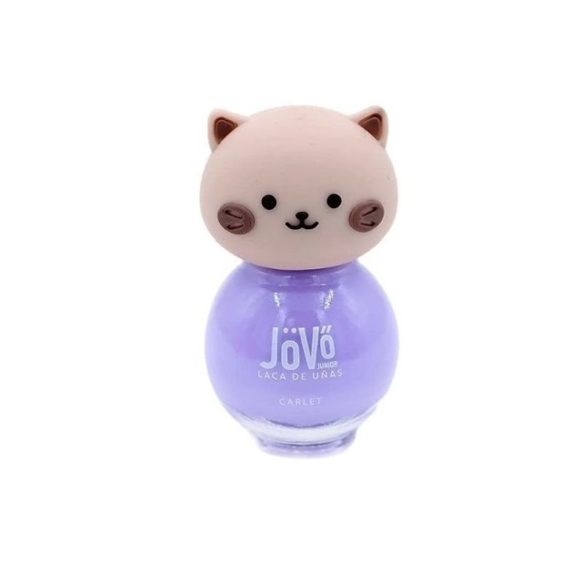 Jovo Junior Nail Polish Παιδικό Βερνίκι Νυχιών Peel-off Γατούλα Μωβ 10ml