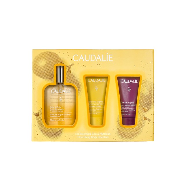 Caudalie Soleil des Vignes Oil Elixir 50ml+ Shower Gel 30ml+ The des Vignes Body Lotion 30ml