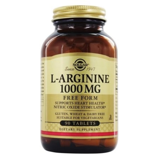 Solgar L-Arginine Αργινίνη 1000mg 90Veg. Caps