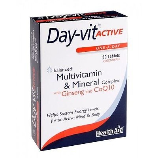 Health Aid Day-Vit Active Πολυβιταμίνη & Συνένζυμο Q10 30Tabs