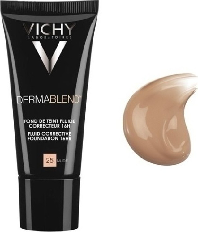 Vichy Dermablend Fluide SPF35 Διορθωτικό Ματ Make-Up 25 Nude 30ml