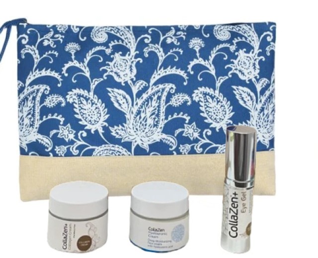 Collazen Promo Μπλε Lunch Bag με Collagen Cream Αντιγηραντική Κρέμα Προσώπου 50ml - Eye Gel Κρέμα Ματιών 15ml και Δώρο Hyaluronic Cream Ενυδατική Κρέμα Προσώπου 50ml