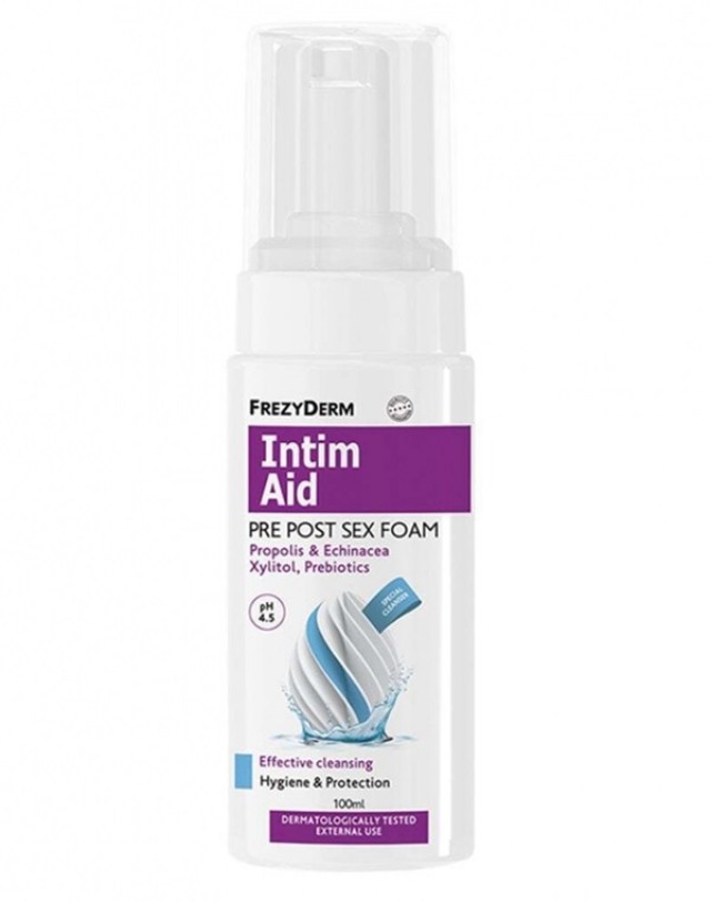 Frezyderm Intim Aid Pre Post Sex Foam Ph4.5 Αφρός Καθαρισμού Ευαίσθητης Περιοχής Πριν την Έναρξη Σεξουαλικών Επαφών 100ml