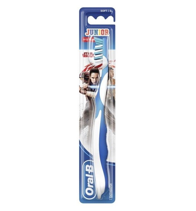 Oral-B Οδοντόβουρτσα Junior 6-12 Ετών Star Wars Soft Μπλε 1τμχ