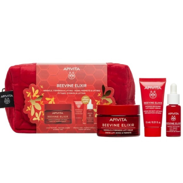 Apivita Set Beevine Elixir Αντιρυτιδική Κρέμα Ελαφριάς Υφής 50ml+ Serum 10ml+Night Cream 15ml