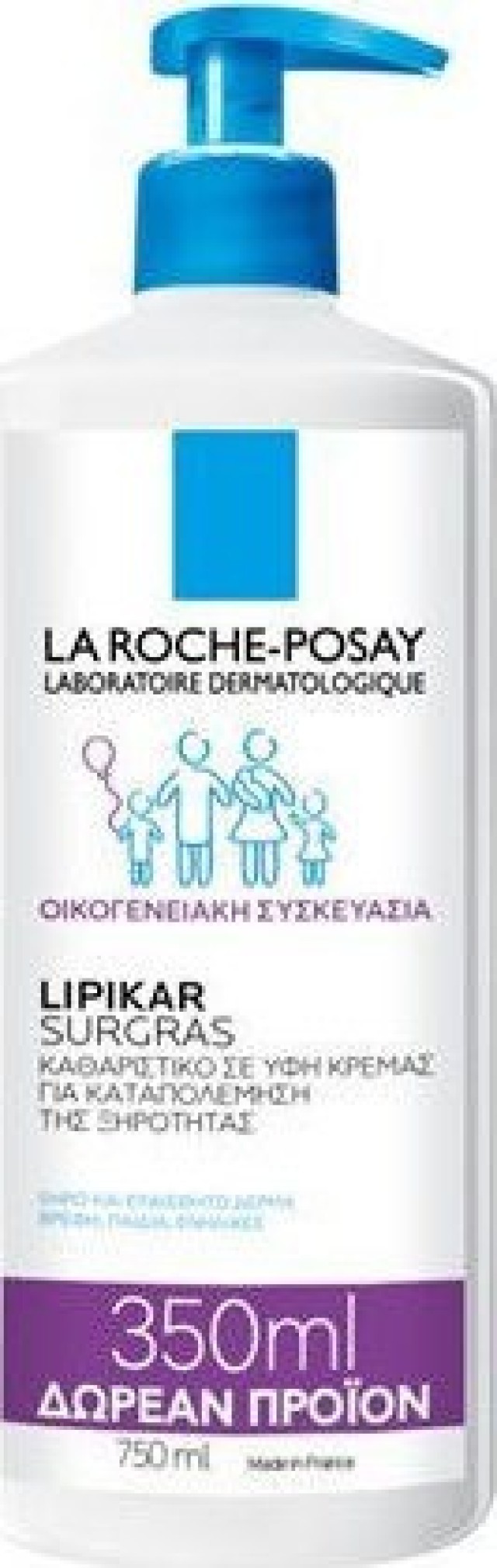 La Roche Posay Promo Lipikar Surgras Καθαριστικό Κρεμοντούζ Αναπλήρωσης Λιπιδίων 750ml