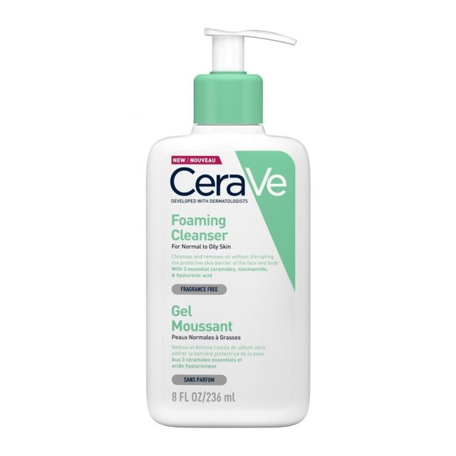 CeraVe Gel Καθαρισμού Πρόσωπο Σώμα για Κανονικό έως Λιπαρό Δέρμα 236ml