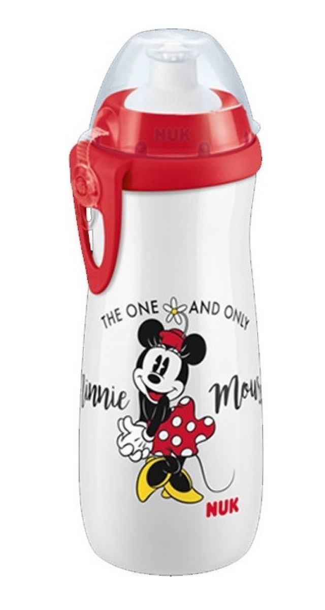 Nuk Παγουράκι Sports Cup Disney Minnie με Καπάκι Push-pull από Σιλικόνη Λευκό 450ml