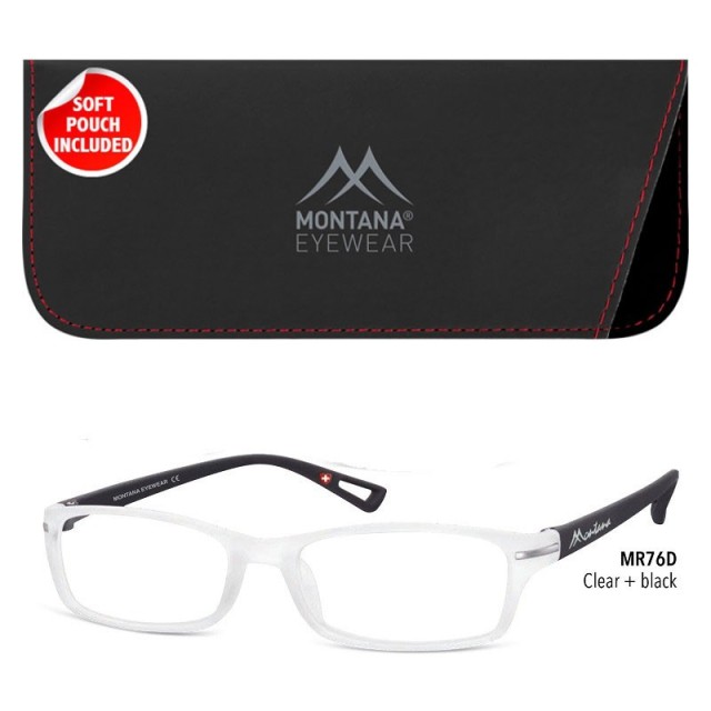 Montana Eyewear MR76D Γυαλιά Πρεσβυωπίας +2.00 Βαθμών, Χρωματος Άσπρο-Μαύρο Ματ