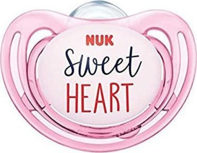 Nuk Freestyle Πιπίλα Σιλικόνης Sweetheart Ροζ 6-18m