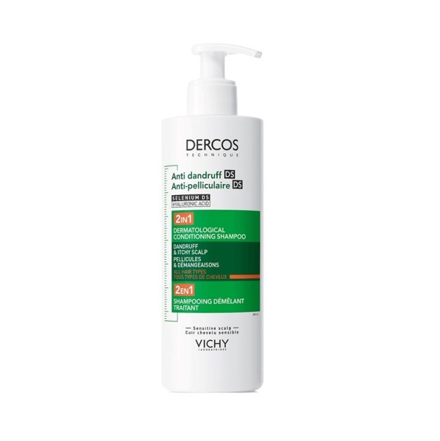 Vichy Dercos Anti-Dandruff DS Σαμπουάν & Conditioner 2σε1 Κατά της Ξηροδερμίας, της Πιτυρίδας & του Κνησμού 390ml