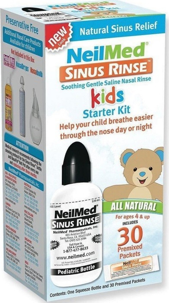 NeilMed Sinus Rinse Kids Καταπραϋντικές Ρινικές Πλύσεις για Παιδιά Συσκευή και 30 φακελάκια