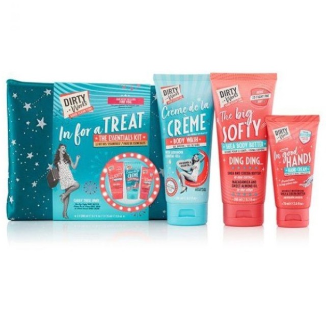 Dirty Works Pamper Bag Body Wash 200ml, Body Butter 200ml & Hand Cream 75ml 3τμχ